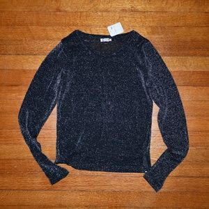 NWT Free People Sparkly Long Sleeve Top